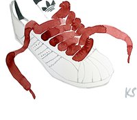 © Kate Schelter LLC 2023 | ADIDAS SUPERSTAR RED LACES by Kate Schelter
