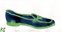 © Kate Schelter LLC 2023 | BELGIAN SHOE NAVY KELLY GREEN PIPING by Kate Schelter