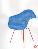 © Kate Schelter LLC 2023 | Blue Eames Chair by Kate Schelter
