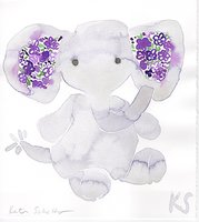 © Kate Schelter LLC 2022 | Elephant Purple Liberty Print by Kate Schelter