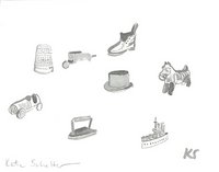 © Kate Schelter LLC 2022 | MONOPOLY SILVER PIECES by Kate Schelter