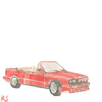 © Kate Schelter LLC 2022 | RED BMW CONVERTIBLE 1992 by Kate Schelter