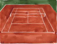 © Kate Schelter LLC 2022 | Roland Garros Clay Tennis Court by Kate Schelter