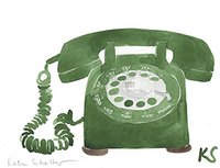 © Kate Schelter LLC 2023 | ROTARY PHONE HUNTER GREEN by Kate Schelter