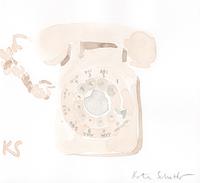 © Kate Schelter LLC 2022 | Tan Rotary Dial Telephone by Kate Schelter