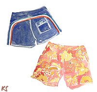 © Kate Schelter LLC 2023 | TWO SWIM TRUNKS by Kate Schelter