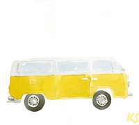 © Kate Schelter LLC 2024 | VW BUS YELLOW by Kate Schelter